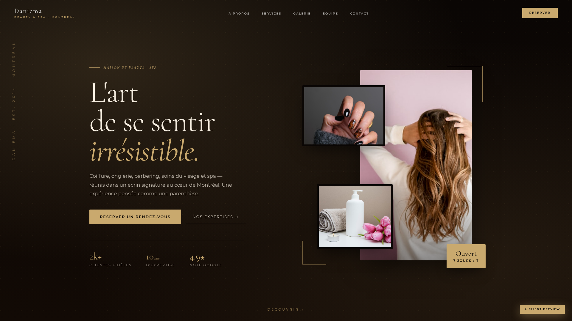 Daniema Beauty & Spa — website preview