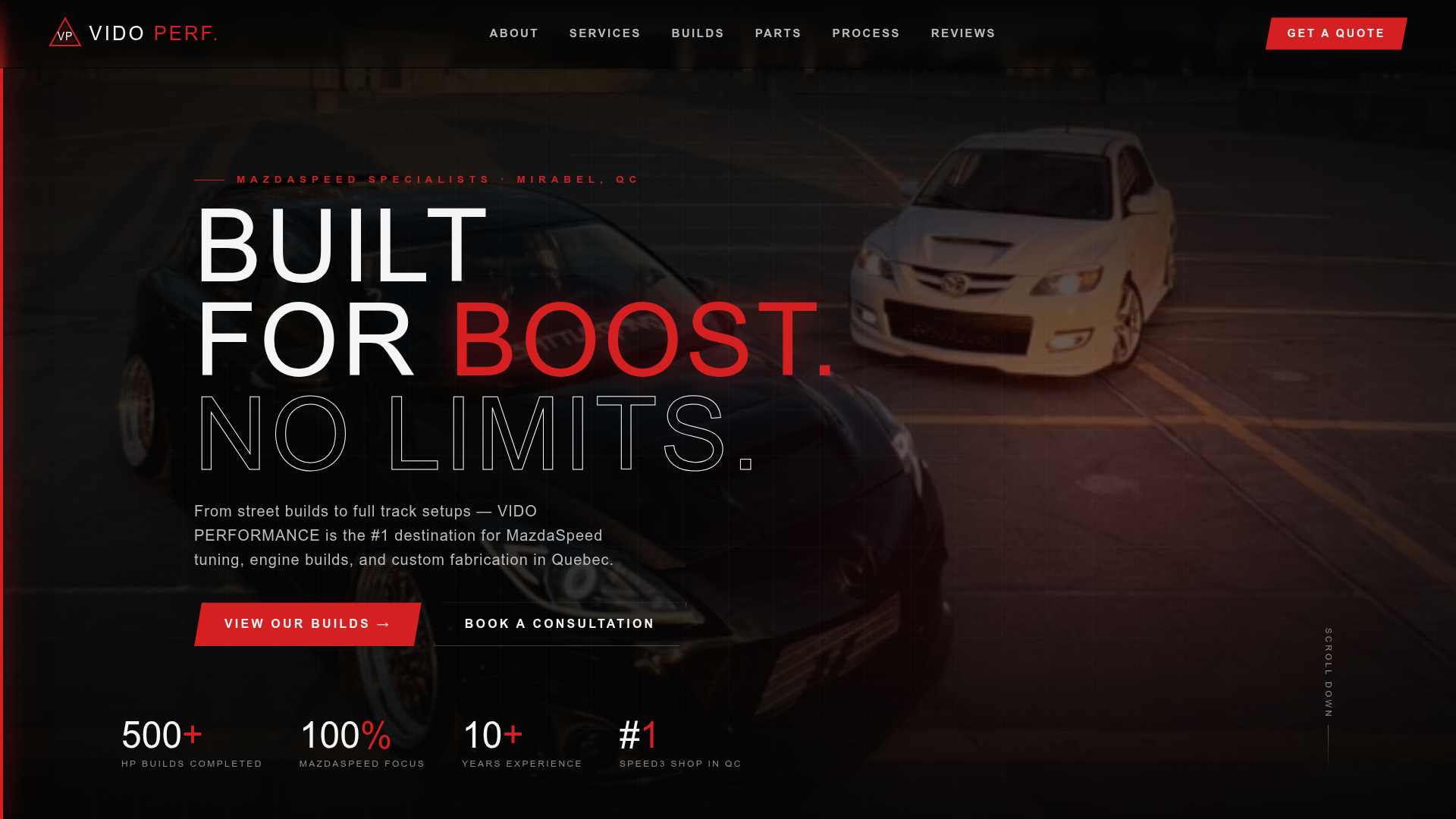 VIDO Performance — website preview