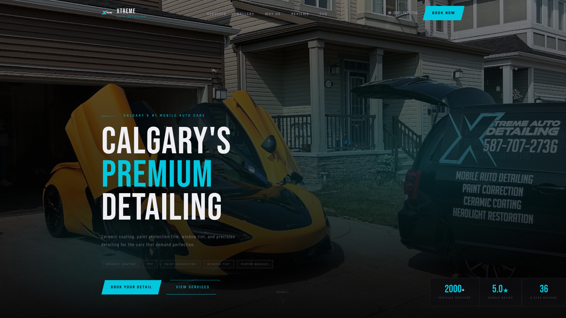 Xtreme Auto Detailing — website preview